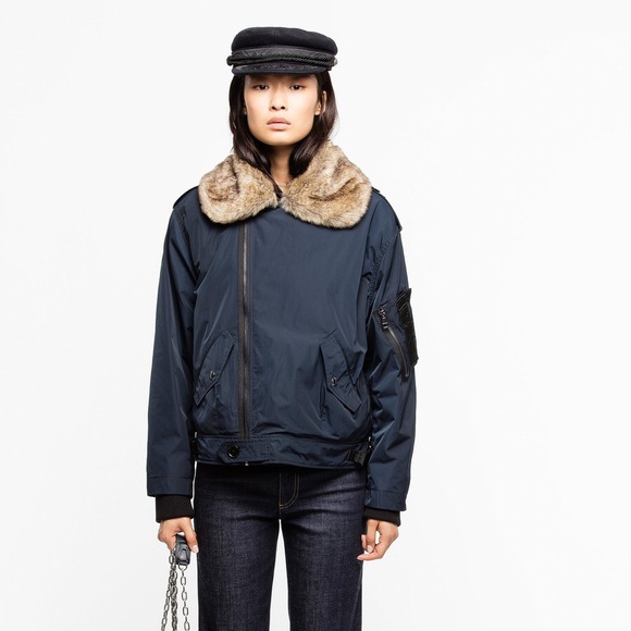 Zadig & Voltaire Kassy Parka with faux fur lining